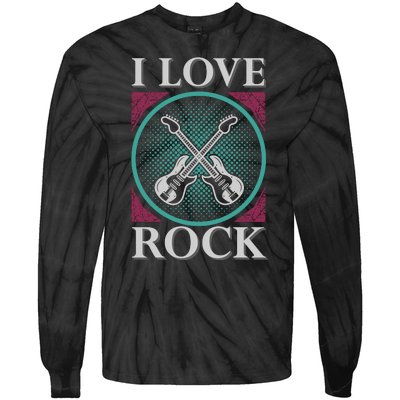 I Love Rock Tie-Dye Long Sleeve Shirt