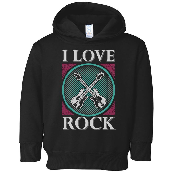 I Love Rock Toddler Hoodie