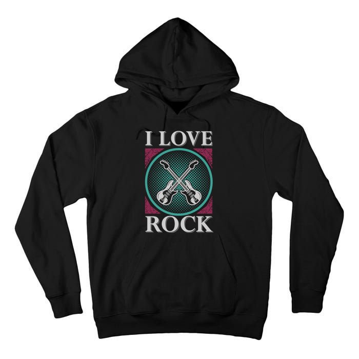 I Love Rock Tall Hoodie