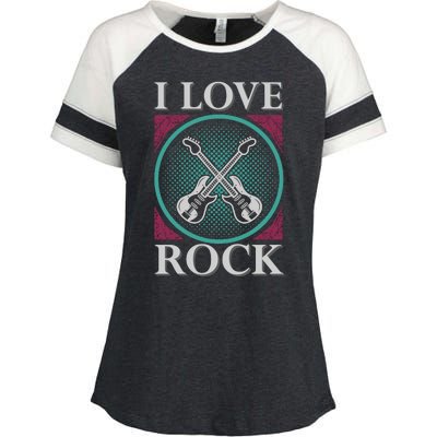 I Love Rock Enza Ladies Jersey Colorblock Tee