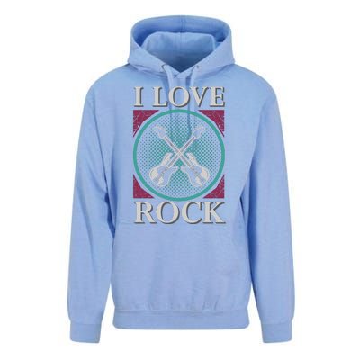 I Love Rock Unisex Surf Hoodie