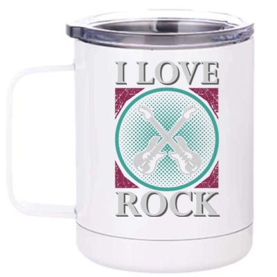 I Love Rock 12 oz Stainless Steel Tumbler Cup