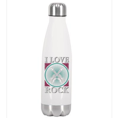 I Love Rock Stainless Steel Insulated Water Bottle