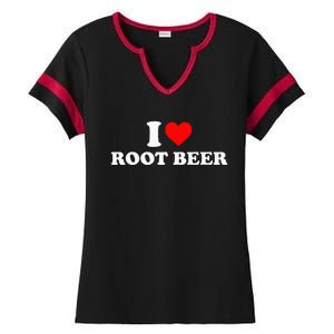 I Love Root Beer Root Beer Ladies Halftime Notch Neck Tee