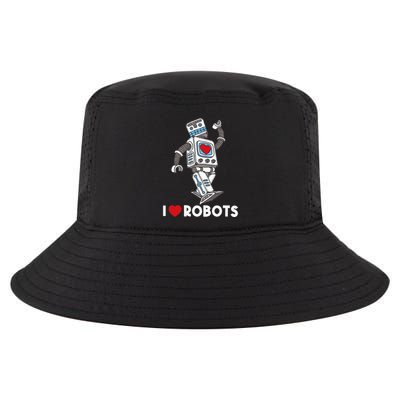 I Love Robots Robot Lover Robotics Engineer Engineering Cool Comfort Performance Bucket Hat