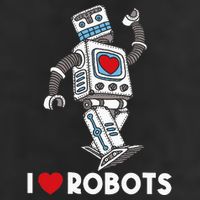 I Love Robots Robot Lover Robotics Engineer Engineering 7 Panel Mesh Trucker Snapback Hat