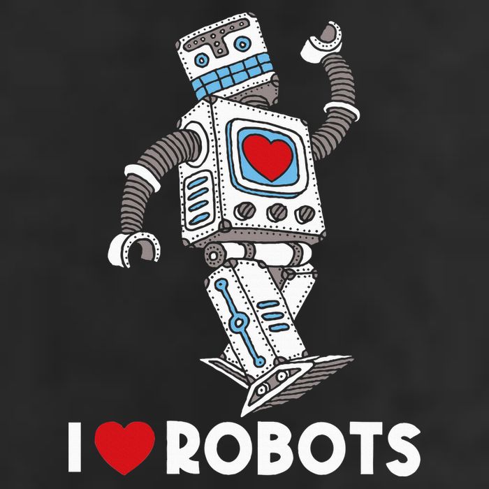 I Love Robots Robot Lover Robotics Engineer Engineering 7 Panel Mesh Trucker Snapback Hat