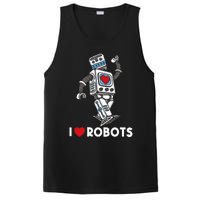 I Love Robots Robot Lover Robotics Engineer Engineering PosiCharge Competitor Tank