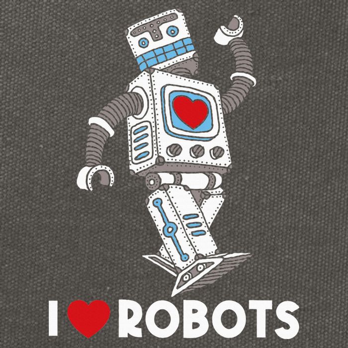 I Love Robots Robot Lover Robotics Engineer Engineering Cotton Canvas Backpack