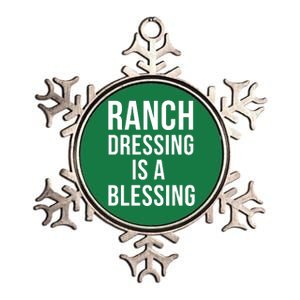 I Love Ranch Dressing Is A Blessing Metallic Star Ornament