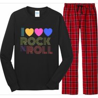 I Love Rock N Roll Music For Fans Young Long Sleeve Pajama Set