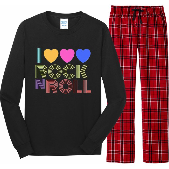 I Love Rock N Roll Music For Fans Young Long Sleeve Pajama Set