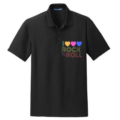 I Love Rock N Roll Music For Fans Young Dry Zone Grid Polo