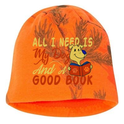 I Love Reading All I Need Is My Dog And A Good Book Cute Gift Kati - Camo Knit Beanie