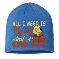 I Love Reading All I Need Is My Dog And A Good Book Cute Gift Sustainable Beanie