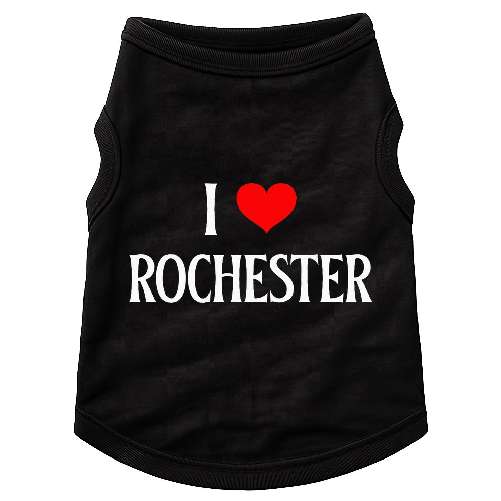 I Love Rochester I Heart Rochester Holiday Travel Souvenir Doggie Tank