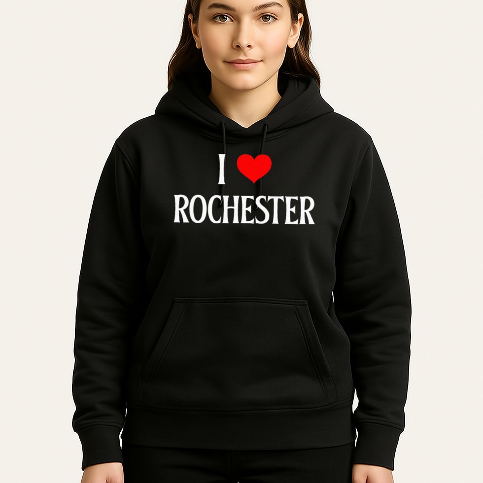 I Love Rochester I Heart Rochester Holiday Travel Souvenir Hoodie