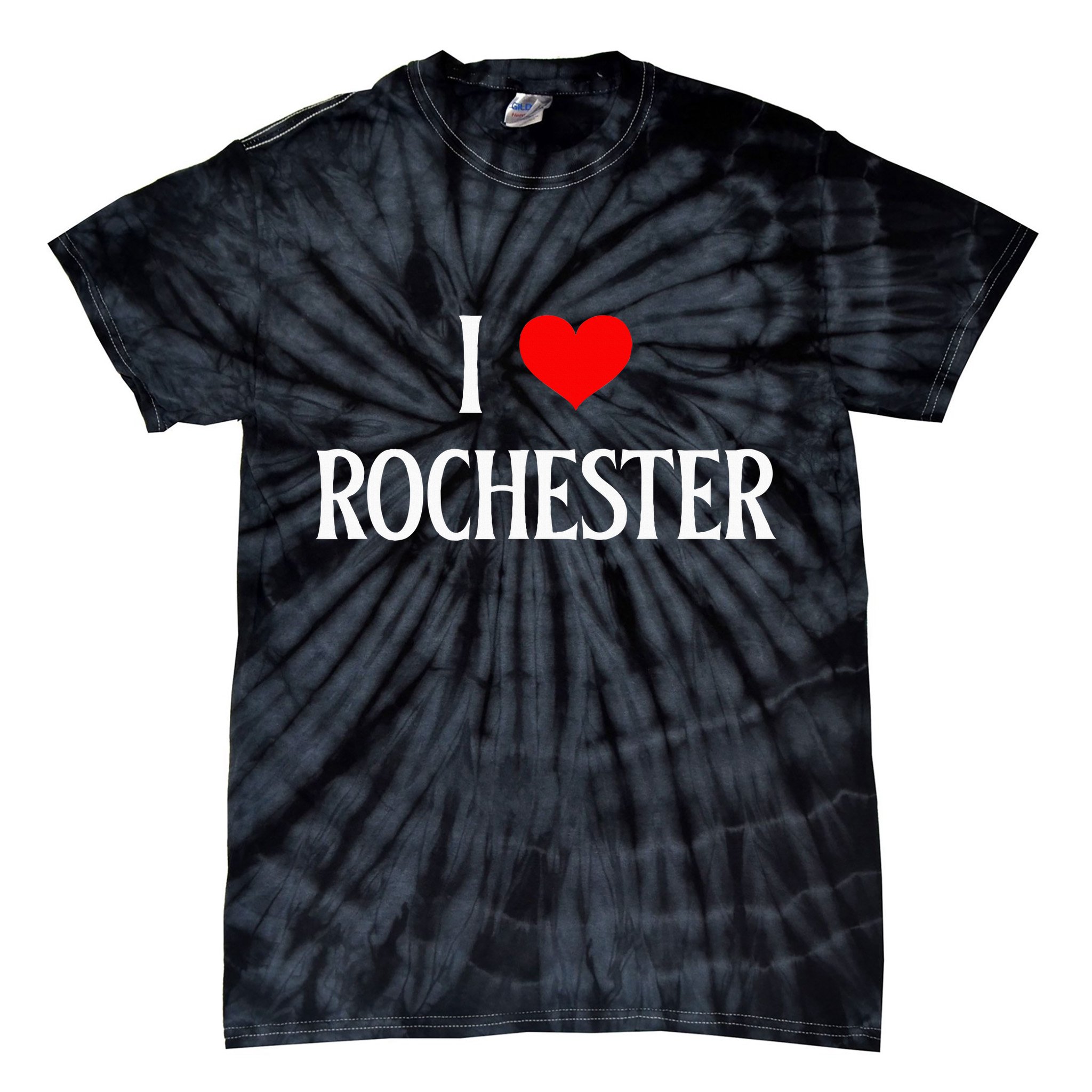 I Love Rochester I Heart Rochester Holiday Travel Souvenir Tie-Dye T-Shirt