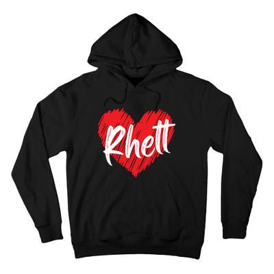 I Love Rhett Heart Funny First Name Rhett Tall Hoodie