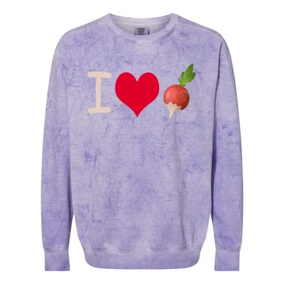 I Love Radish Radishes Gift Colorblast Crewneck Sweatshirt