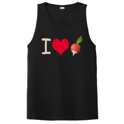 I Love Radish Radishes Gift PosiCharge Competitor Tank