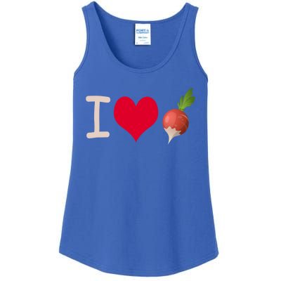 I Love Radish Radishes Gift Ladies Essential Tank