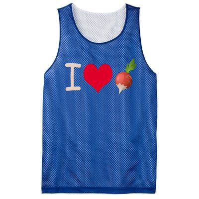 I Love Radish Radishes Gift Mesh Reversible Basketball Jersey Tank