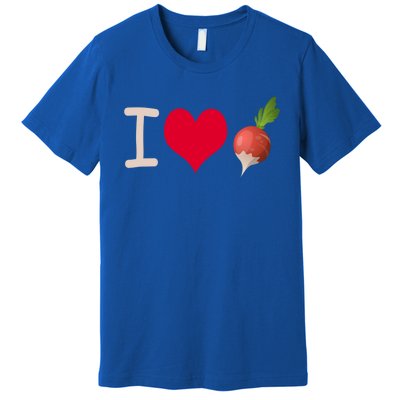 I Love Radish Radishes Gift Premium T-Shirt