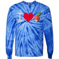 I Love Radish Radishes Gift Tie-Dye Long Sleeve Shirt