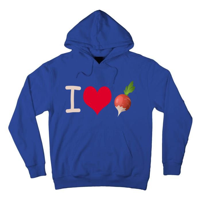 I Love Radish Radishes Gift Tall Hoodie