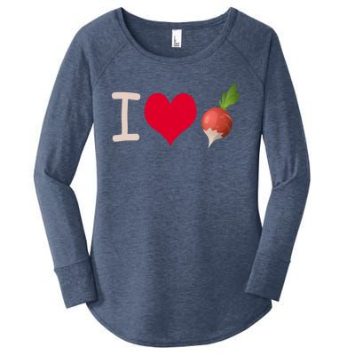 I Love Radish Radishes Gift Women's Perfect Tri Tunic Long Sleeve Shirt