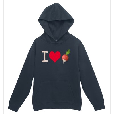 I Love Radish Radishes Gift Urban Pullover Hoodie