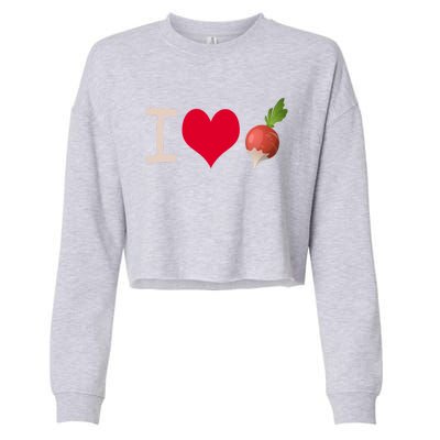 I Love Radish Radishes Gift Cropped Pullover Crew