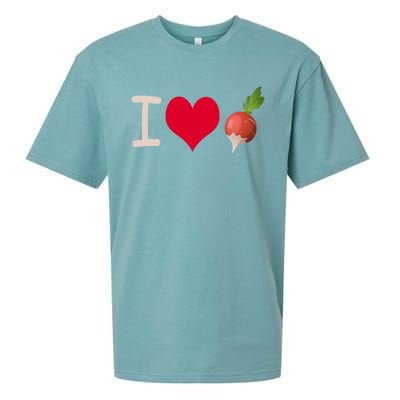 I Love Radish Radishes Gift Sueded Cloud Jersey T-Shirt