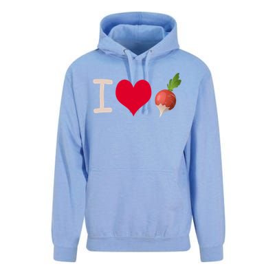 I Love Radish Radishes Gift Unisex Surf Hoodie