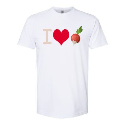 I Love Radish Radishes Gift Softstyle CVC T-Shirt