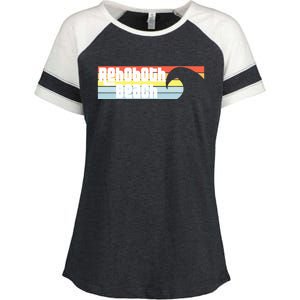 I Love Rehoboth Beach Delaware De Atlantic Wave Enza Ladies Jersey Colorblock Tee