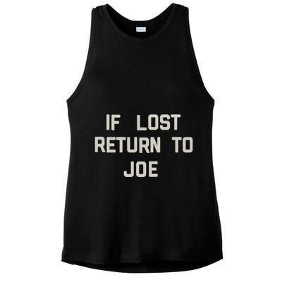If Lost Return To Joe Ladies PosiCharge Tri-Blend Wicking Tank