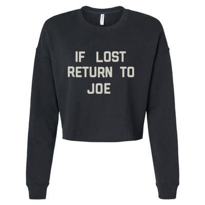 If Lost Return To Joe Cropped Pullover Crew