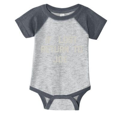 If Lost Return To Joe Infant Baby Jersey Bodysuit