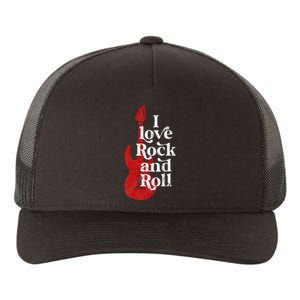 I Love Rock And Roll Yupoong Adult 5-Panel Trucker Hat