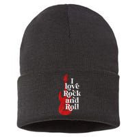 I Love Rock And Roll Sustainable Knit Beanie