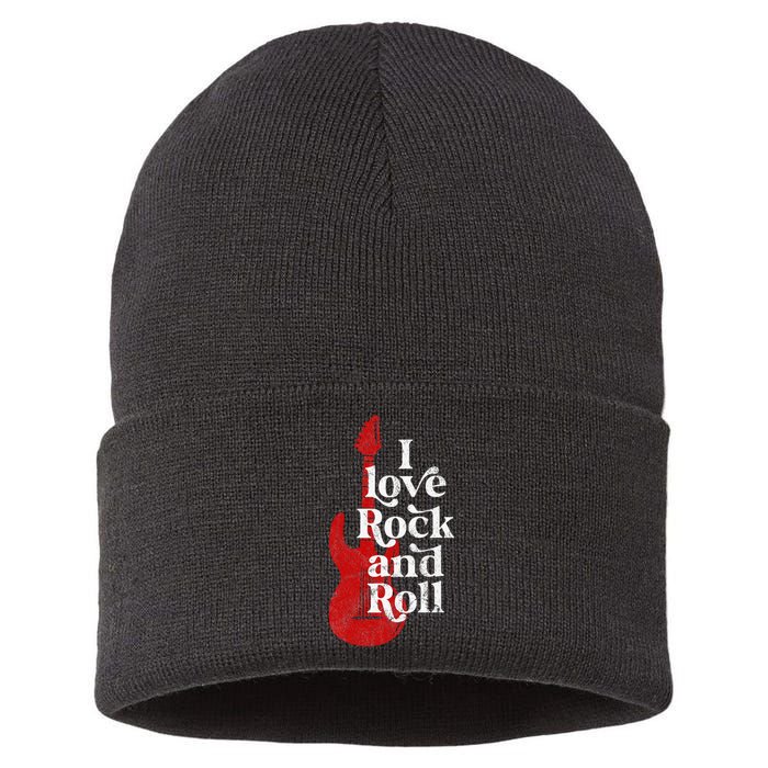 I Love Rock And Roll Sustainable Knit Beanie