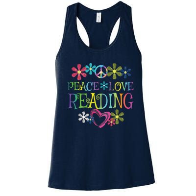 I Love Reading Shirt Book Lovers Gift Reading Club Women's Racerback Tank