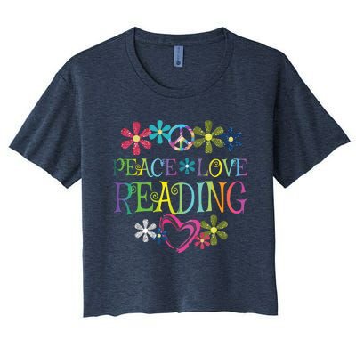 I Love Reading Shirt Book Lovers Gift Reading Club Women's Crop Top Tee