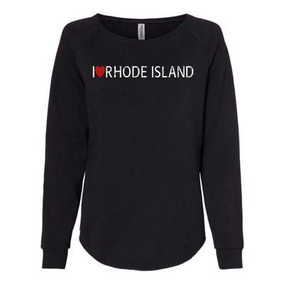 I Love Rhode Island Womens California Wash Sweatshirt