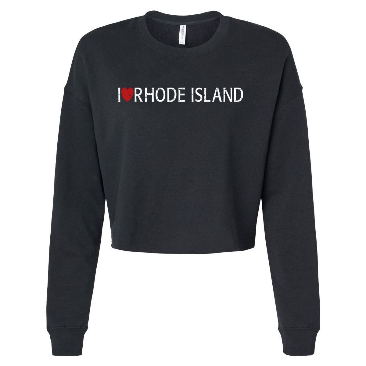 I Love Rhode Island Cropped Pullover Crew