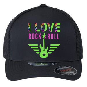 I Love Rock And Roll Guitar Flexfit Unipanel Trucker Cap