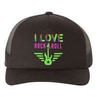 I Love Rock And Roll Guitar Yupoong Adult 5-Panel Trucker Hat