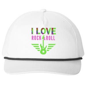 I Love Rock And Roll Guitar Snapback Five-Panel Rope Hat